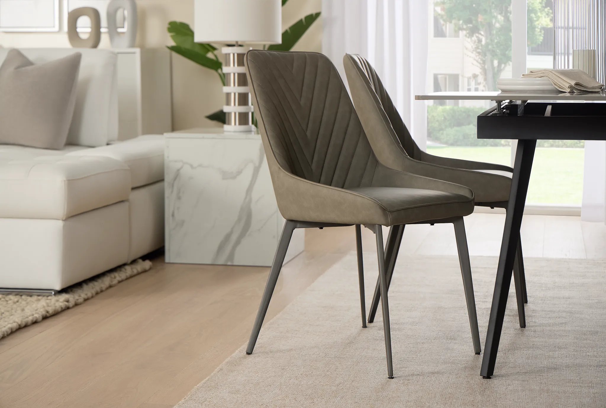 Maricopa Light Gray Upholstered Side Chair