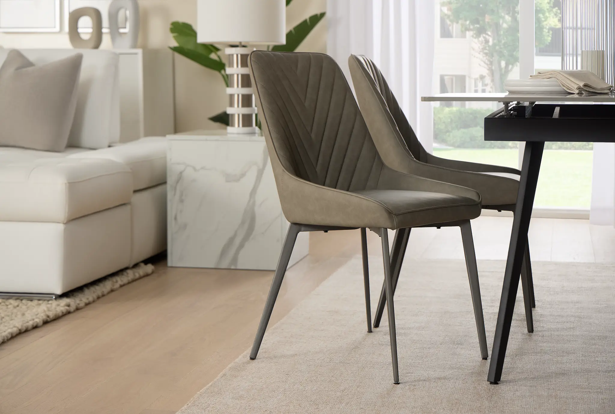 Maricopa Light Gray Upholstered Side Chair Maricopa Light Gray Upholstered Side Chair