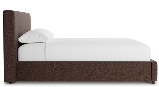 Grayton Elite Dark Brown 44" Upholstered Platform Bed