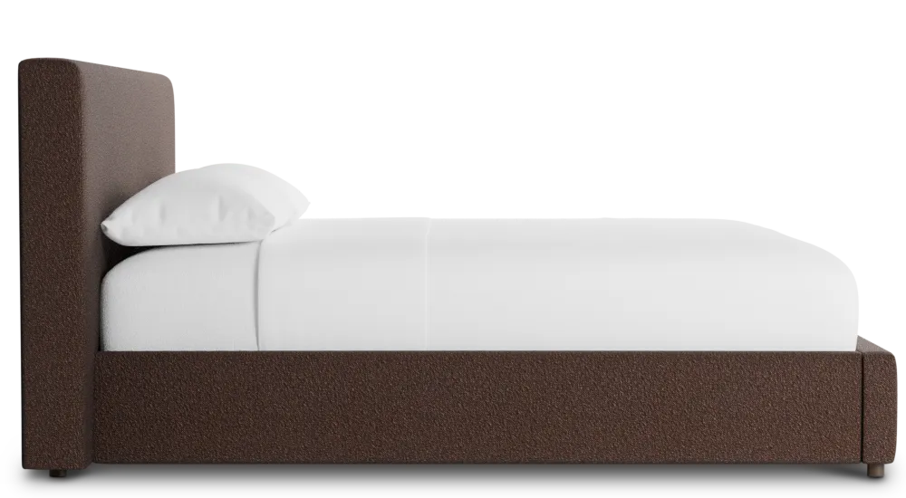 Grayton Elite Dark Brown 44" Upholstered Platform Bed