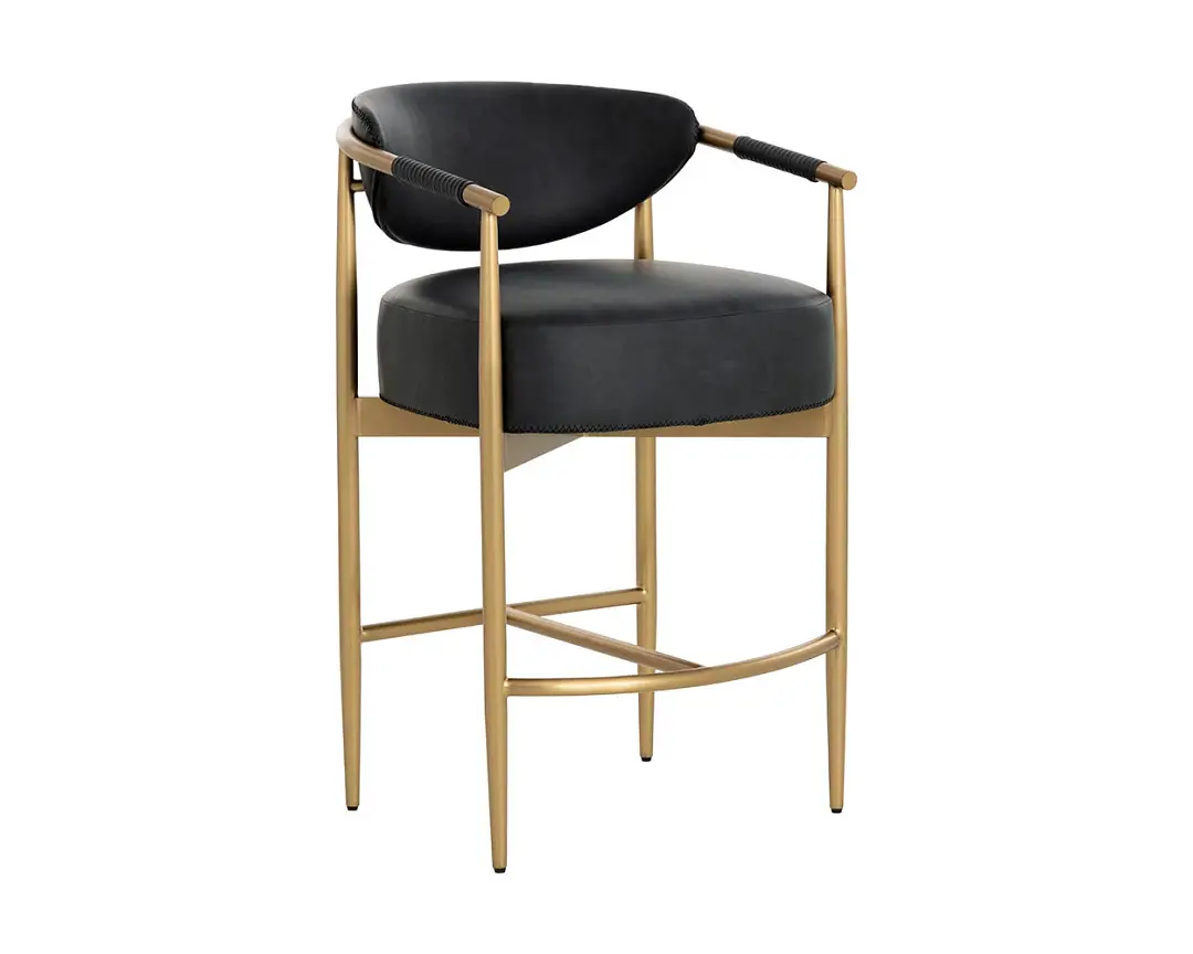 Karli Black 24" Upholstered Barstool Karli Black 24" Upholstered Barstool