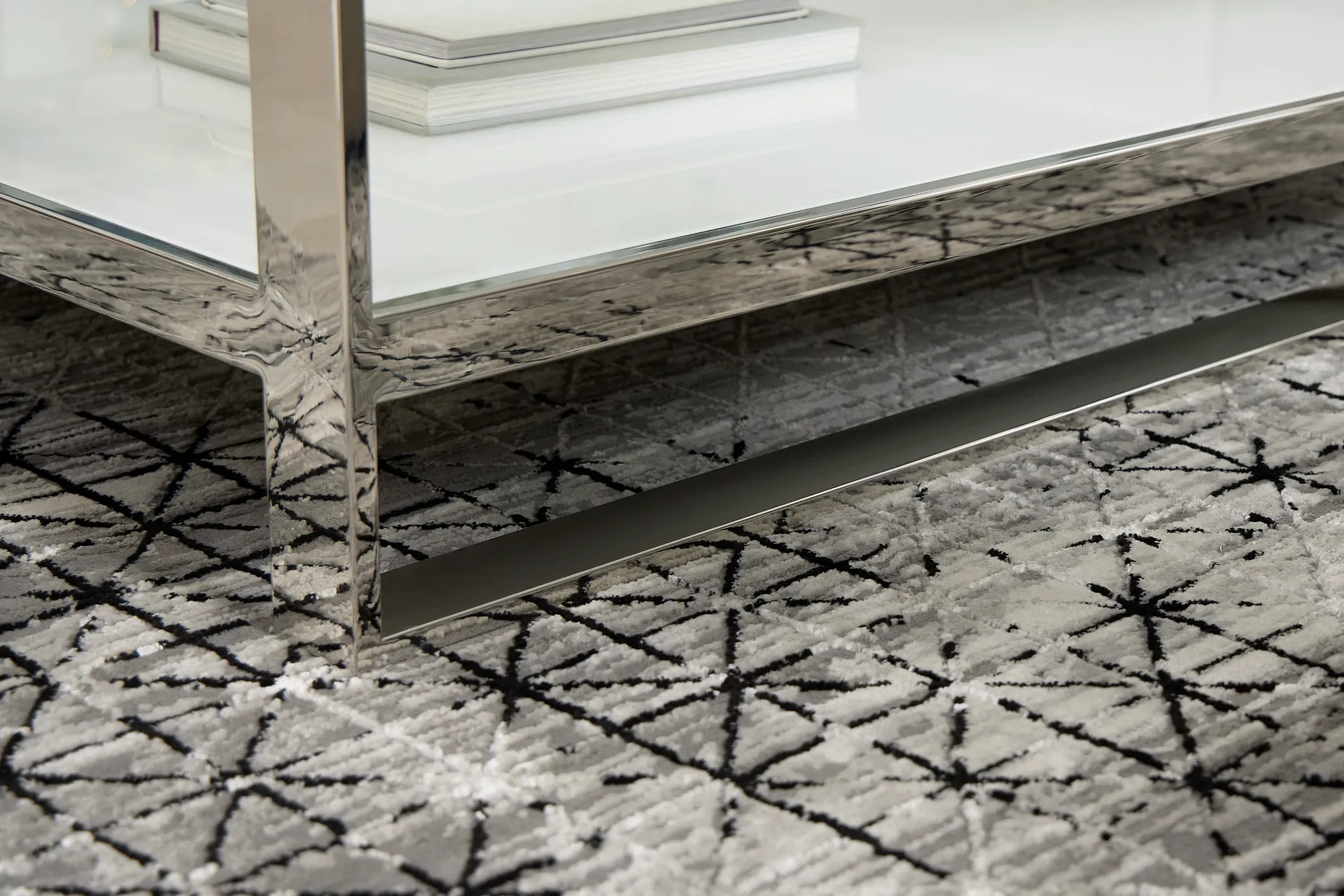 Miami White Glass Square Coffee Table