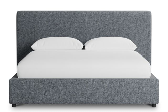 Gayton Elavation Gray 44" Upholstered Platform Bed
