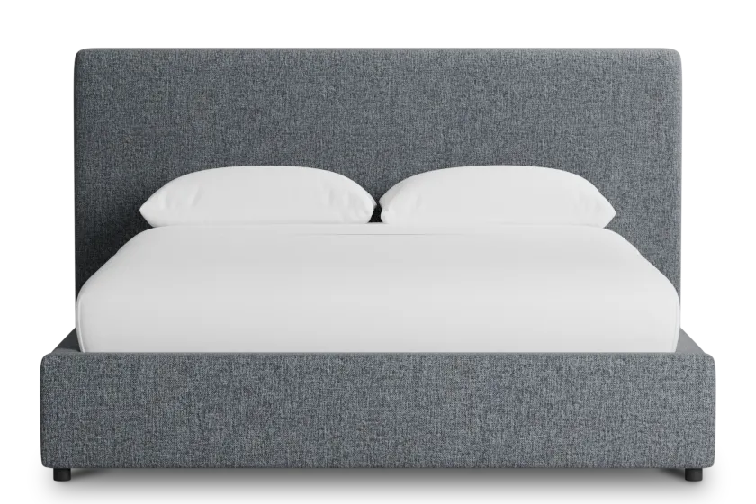 Gayton Elavation Gray 44" Upholstered Platform Bed