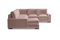 Edgewater Joya Light Pink Medium Left Chaise Sectional