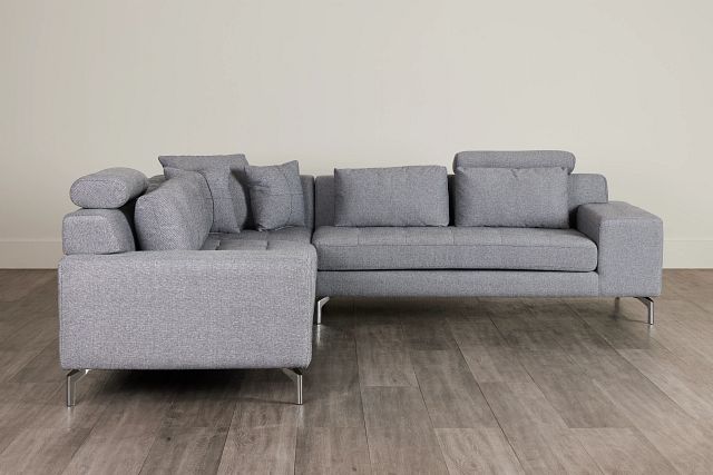 Onyx Dark Gray Fabric Small Two-arm Sectional