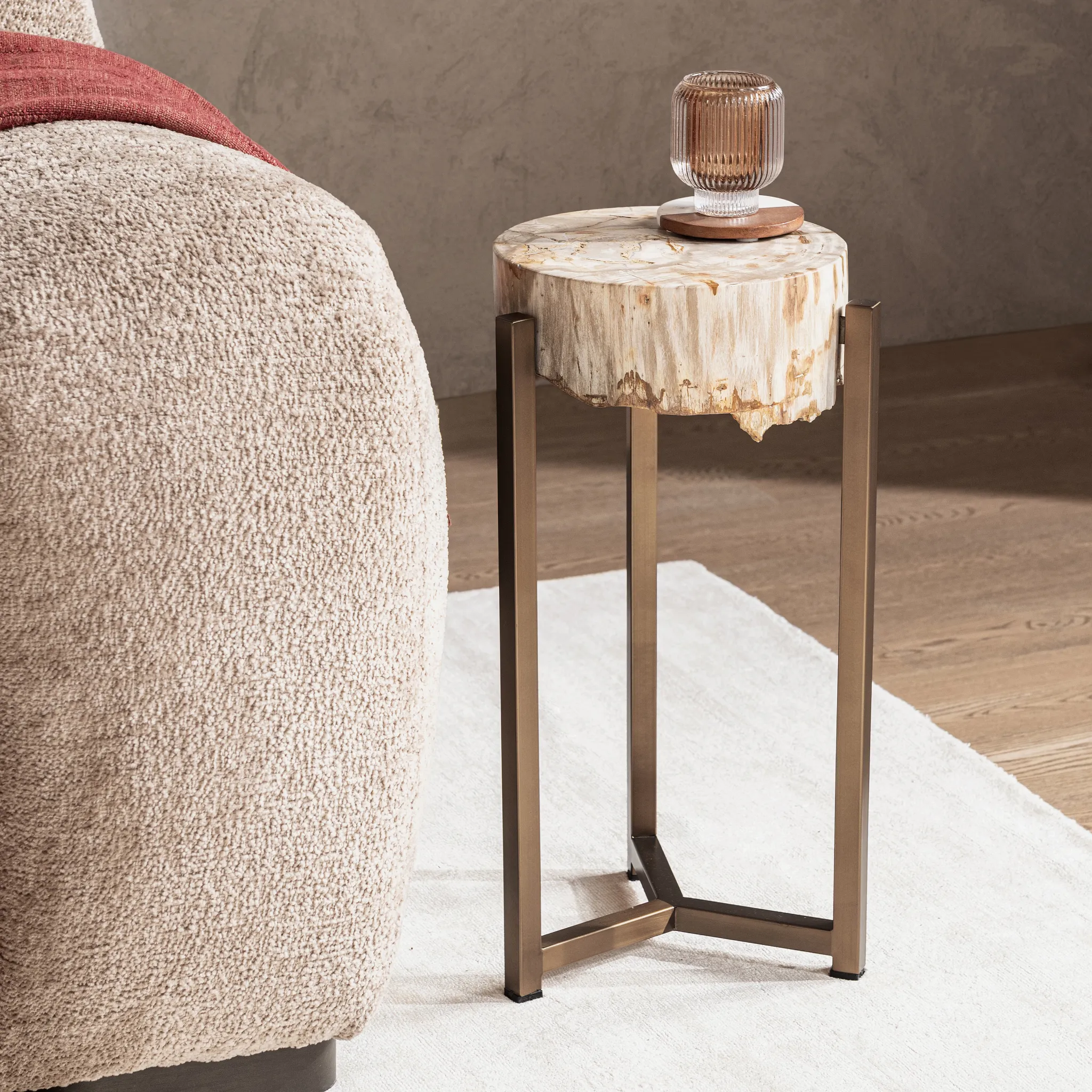 Reef Light Tone Small Round Accent Table