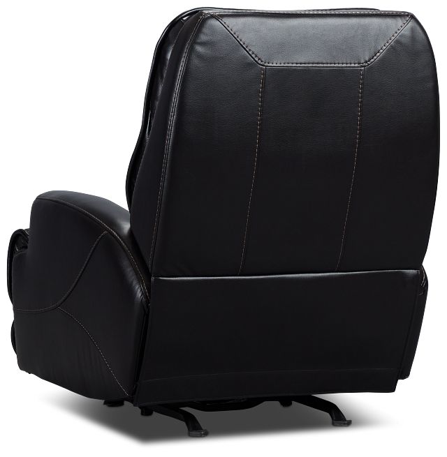 Casey Black Lthr/vinyl Power Rocker Recliner