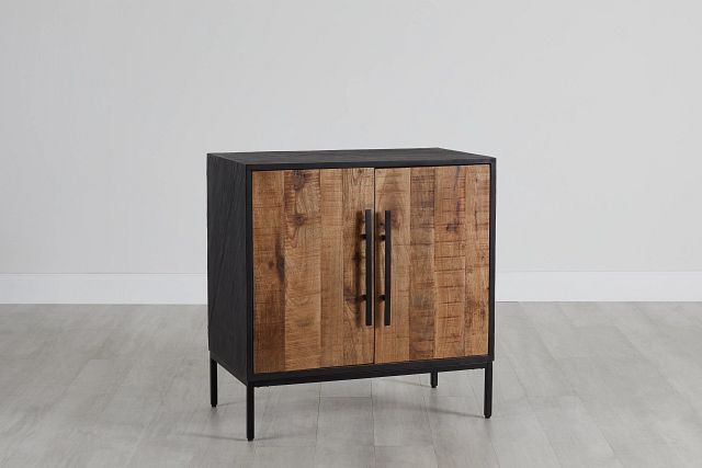 Dax Black Wood Two-door Cabinet (0)