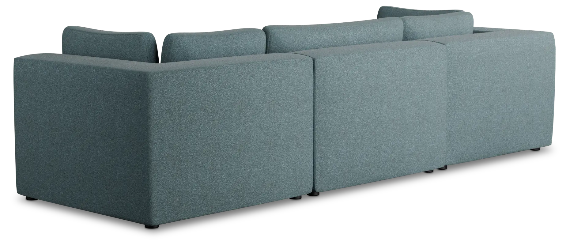 Destin Sutton Blue Fabric 4-piece Bumper Sectional Destin Sutton Blue Fabric 4-piece Bumper Sectional