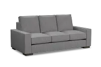 Edgewater Revenue Gray 84" Sofa W/ 3 Cushions