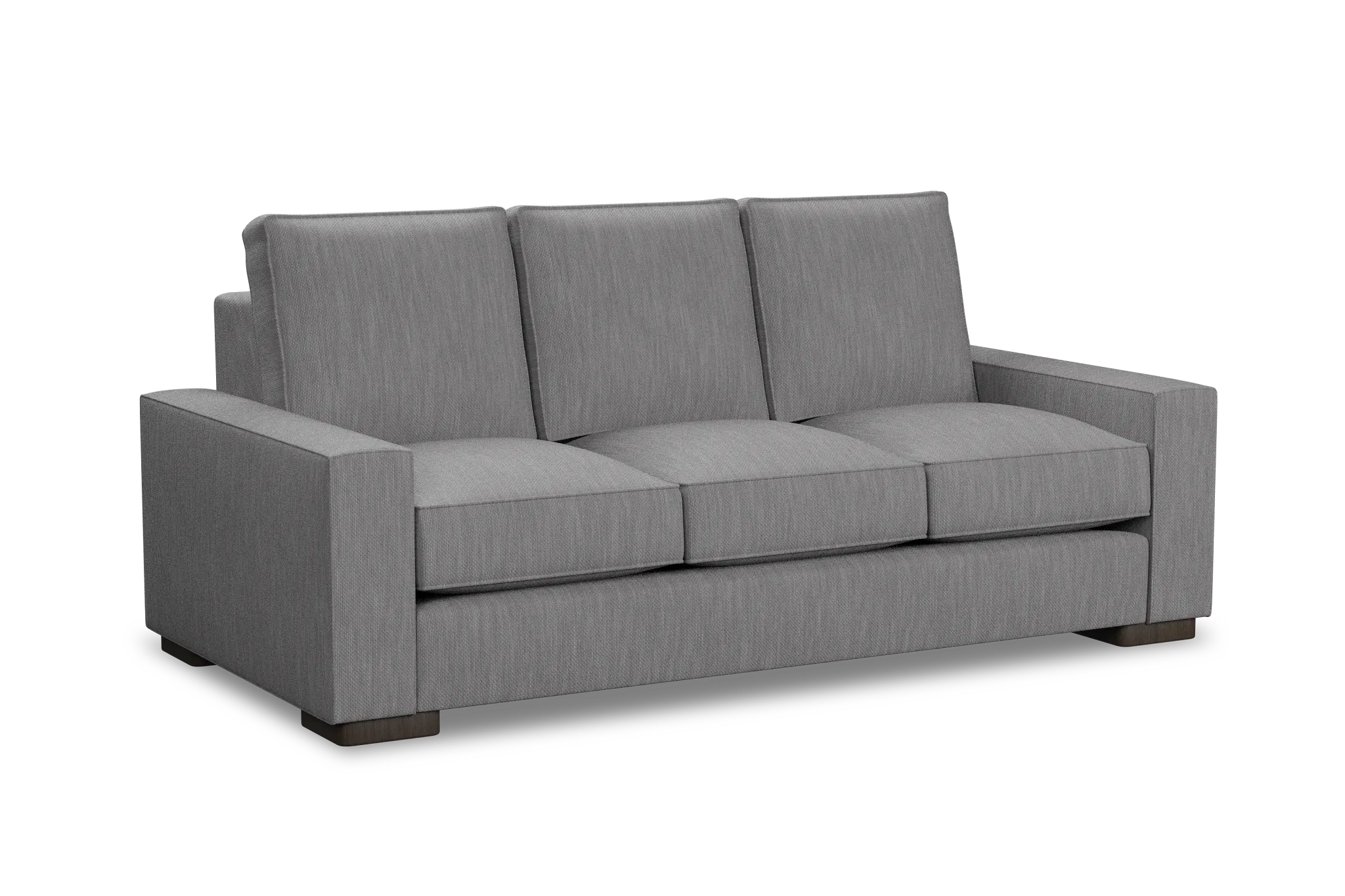 Edgewater Revenue Gray 84" Sofa W/ 3 Cushions