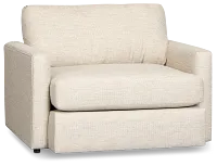 Maxwell Light Gray Fabric Oversized Chair