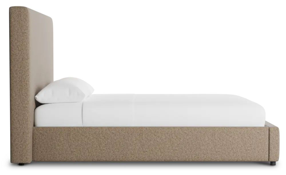 Grayton Merino Brown 54" Upholstered Platform Bed Grayton Merino Brown 54" Upholstered Platform Bed