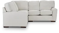 Austin White Fabric Small Two-arm Sectional