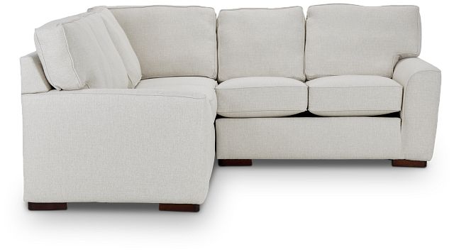 Austin White Fabric Small Two-arm Sectional (2)