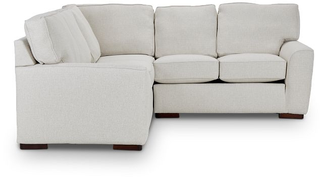 Austin White Fabric Small Two-arm Sectional