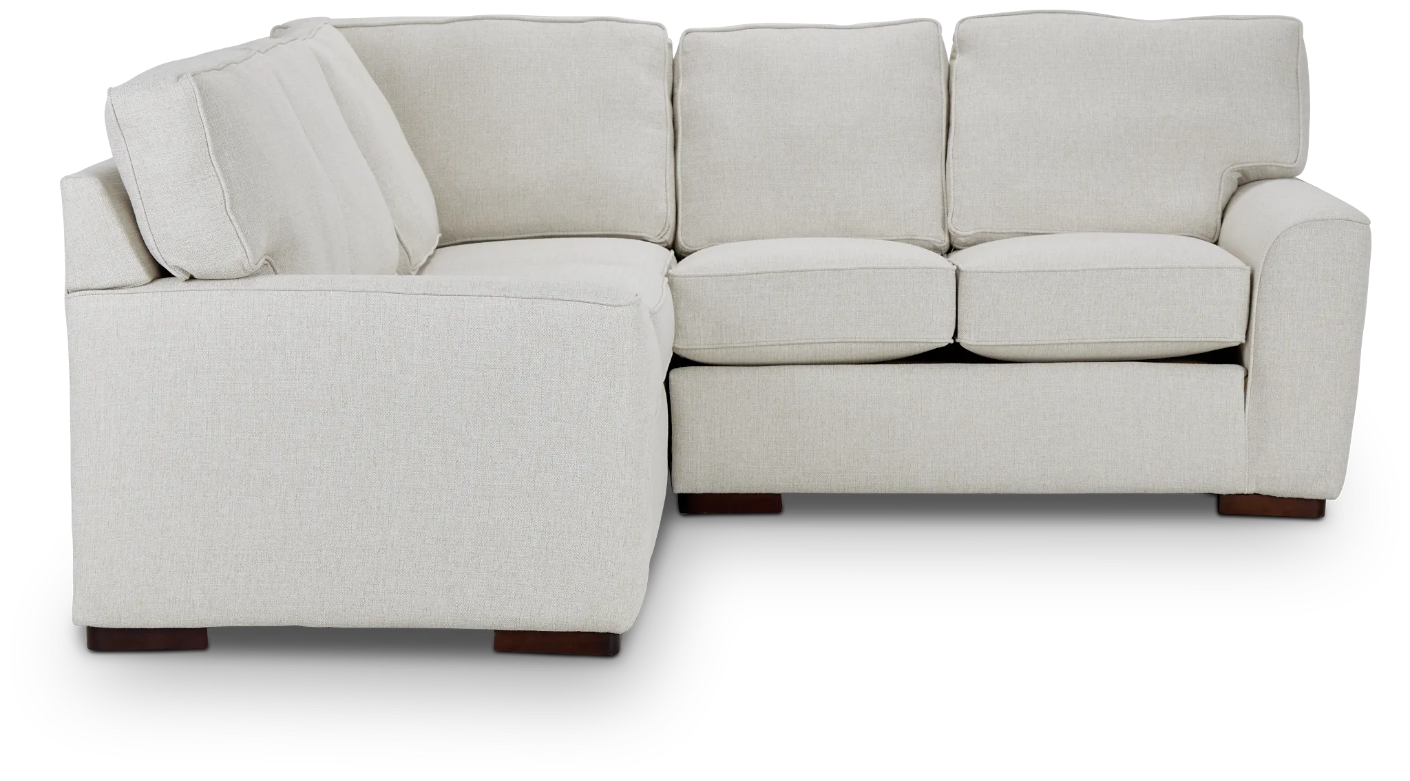 Austin White Fabric Small Two-arm Sectional