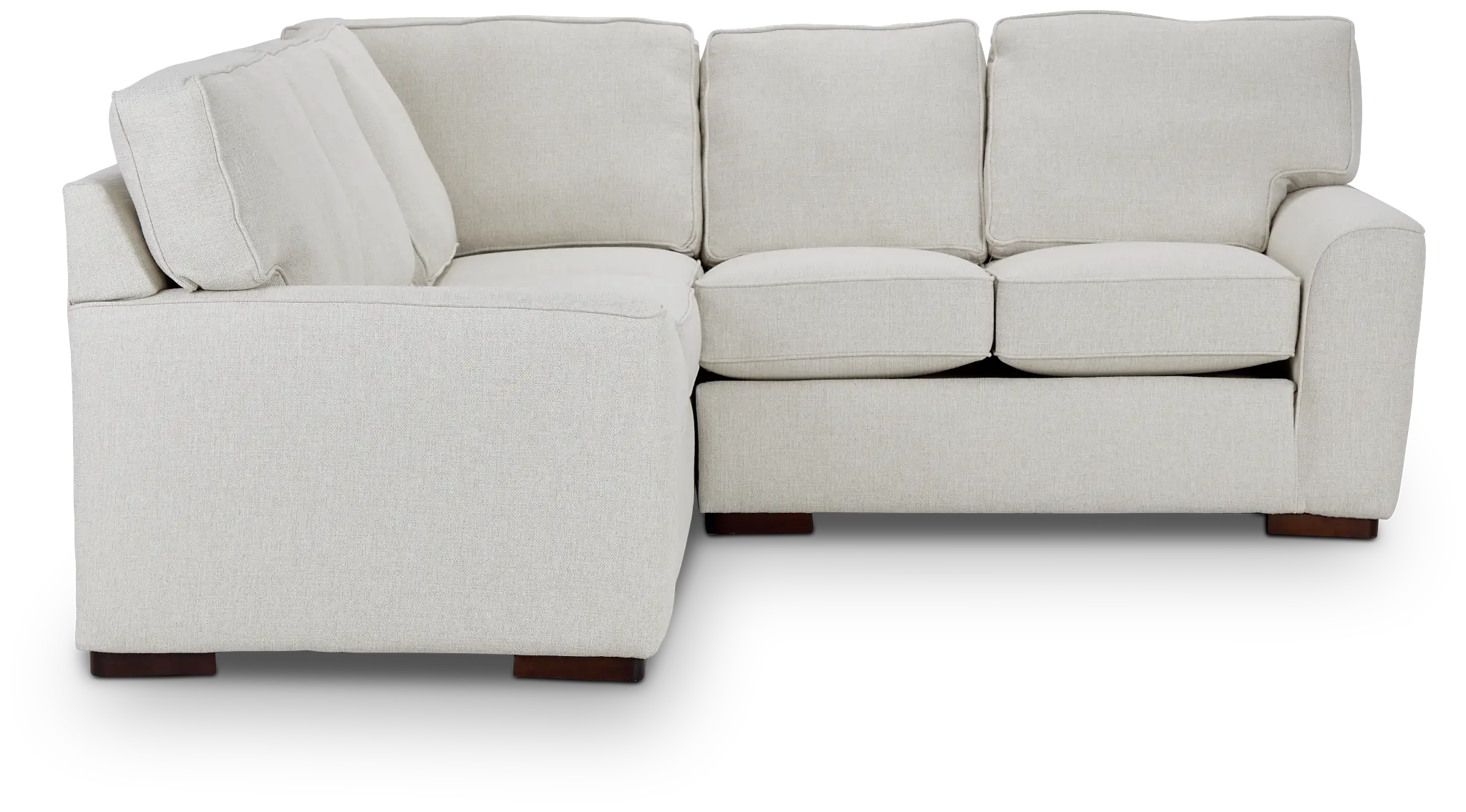 Austin White Fabric Small Two-arm Sectional Austin White Fabric Small Two-arm Sectional
