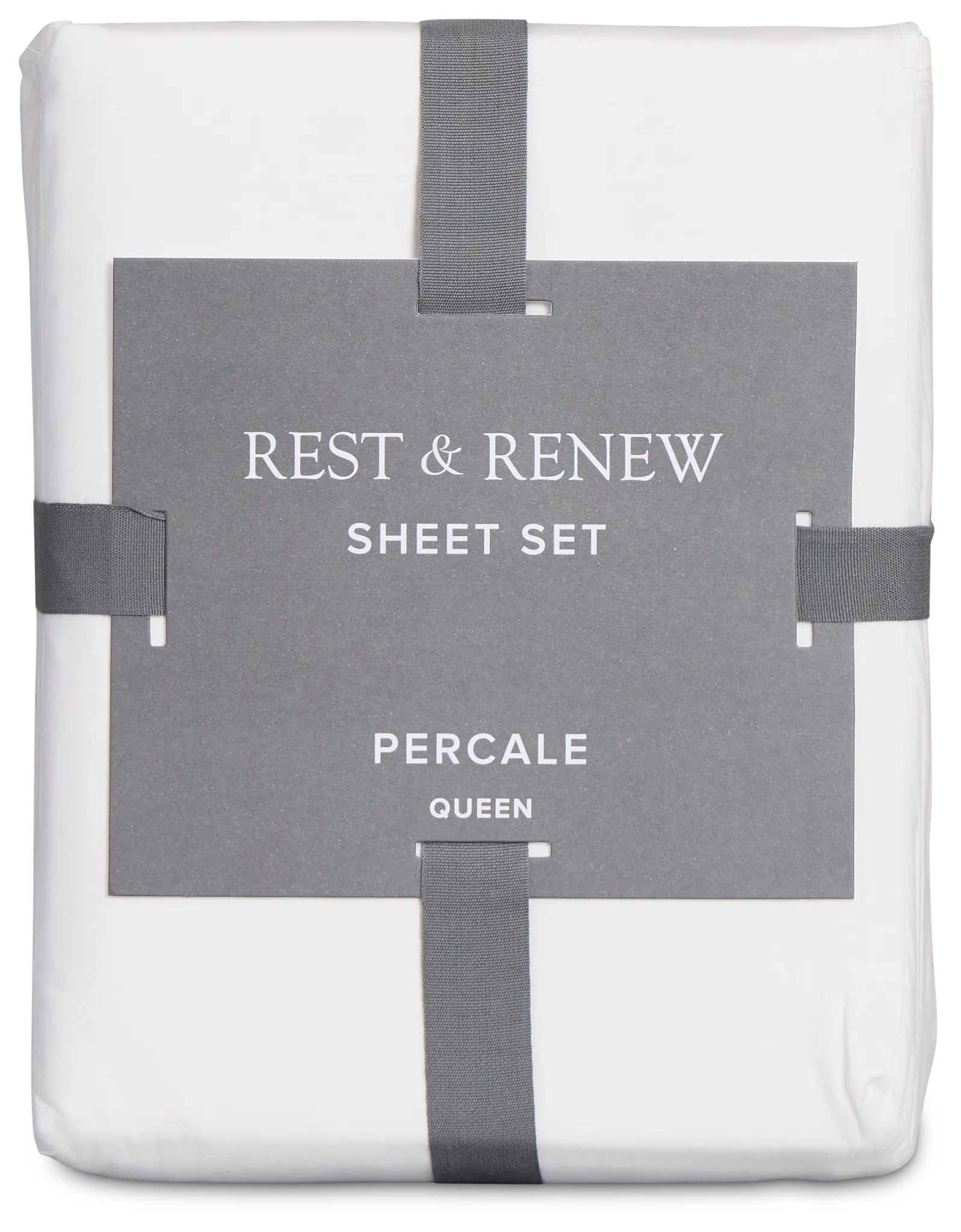 Rest & Renew Percale Cotton White 200 Thread Sheet Set