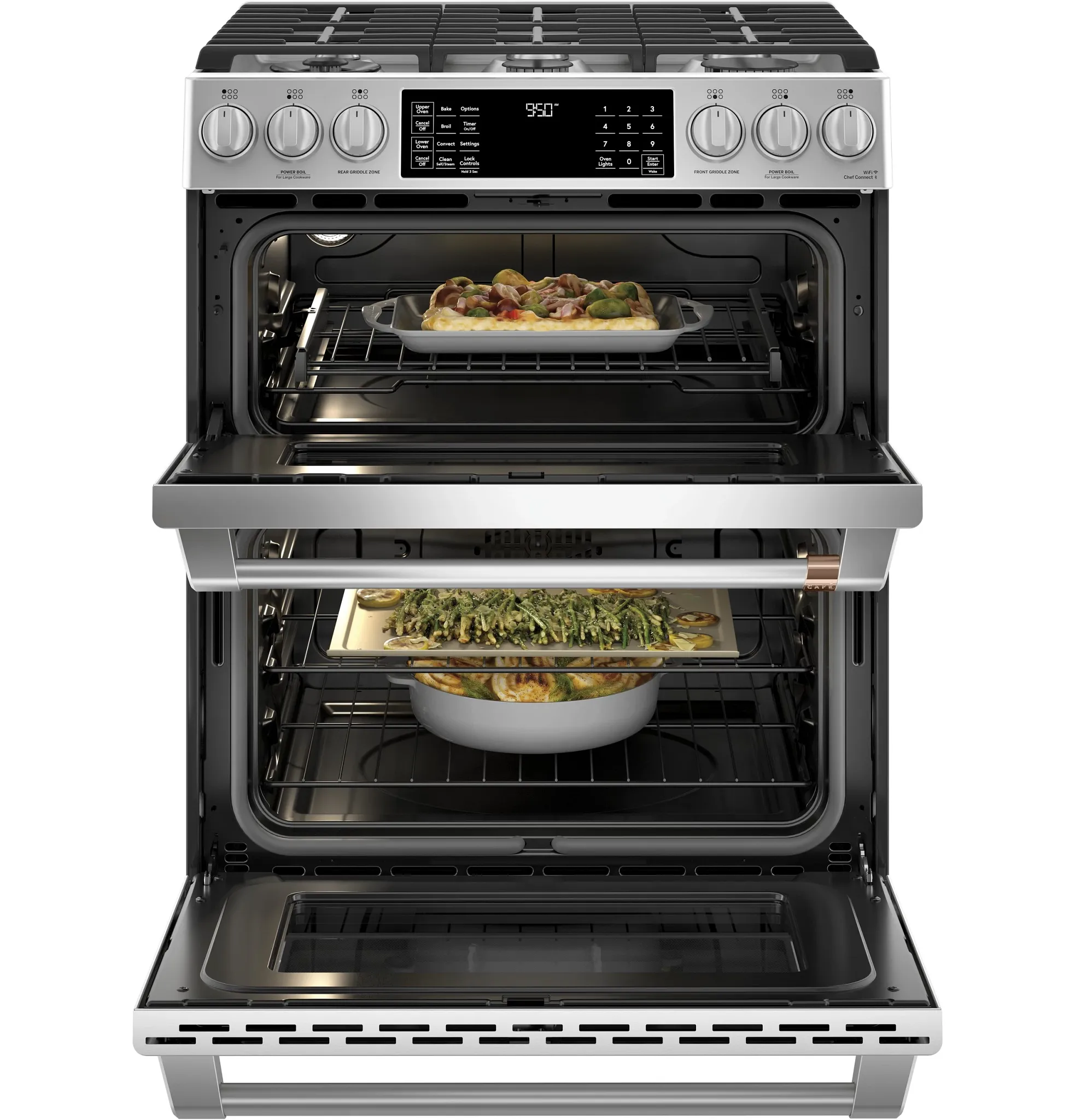 Cafe 950 Series Stainless Steel 30" Dual Fuel Range