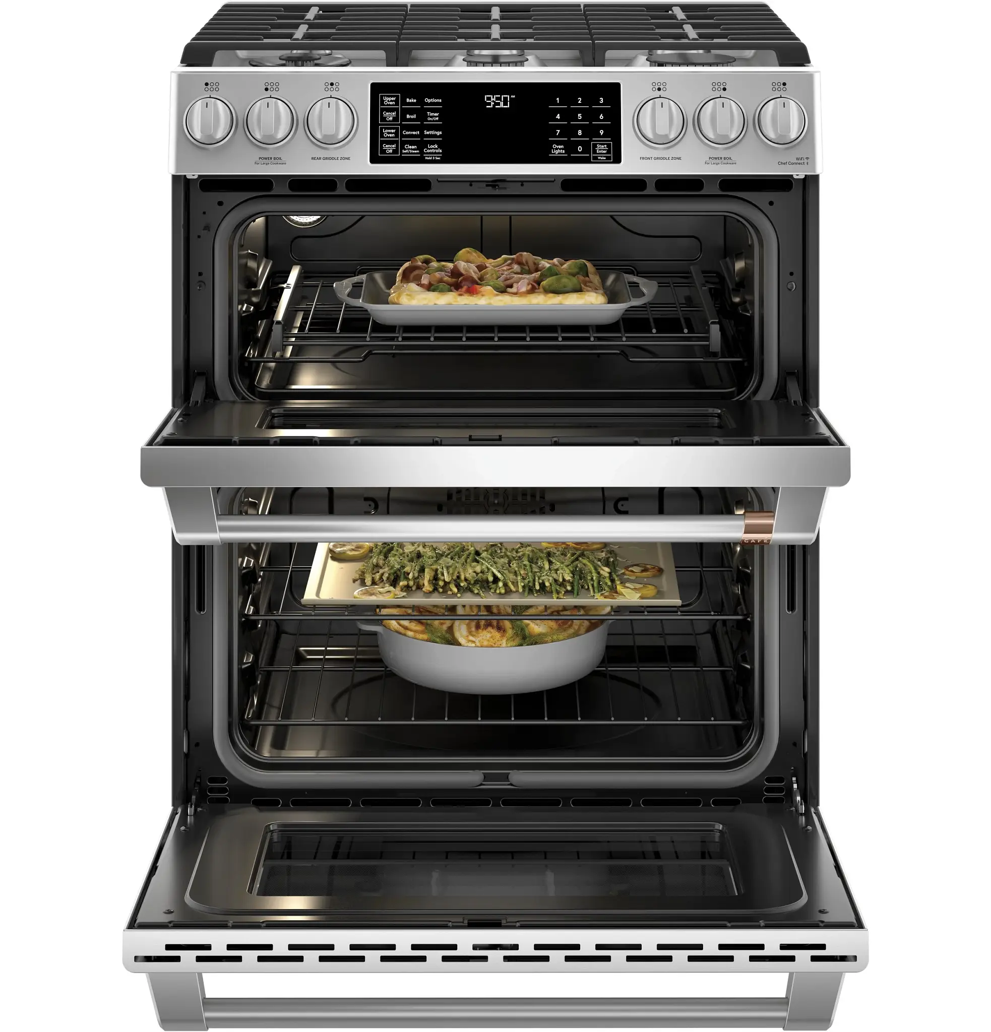 Cafe 950 Series Stainless Steel 30" Dual Fuel Range Cafe 950 Series Stainless Steel 30" Dual Fuel Range