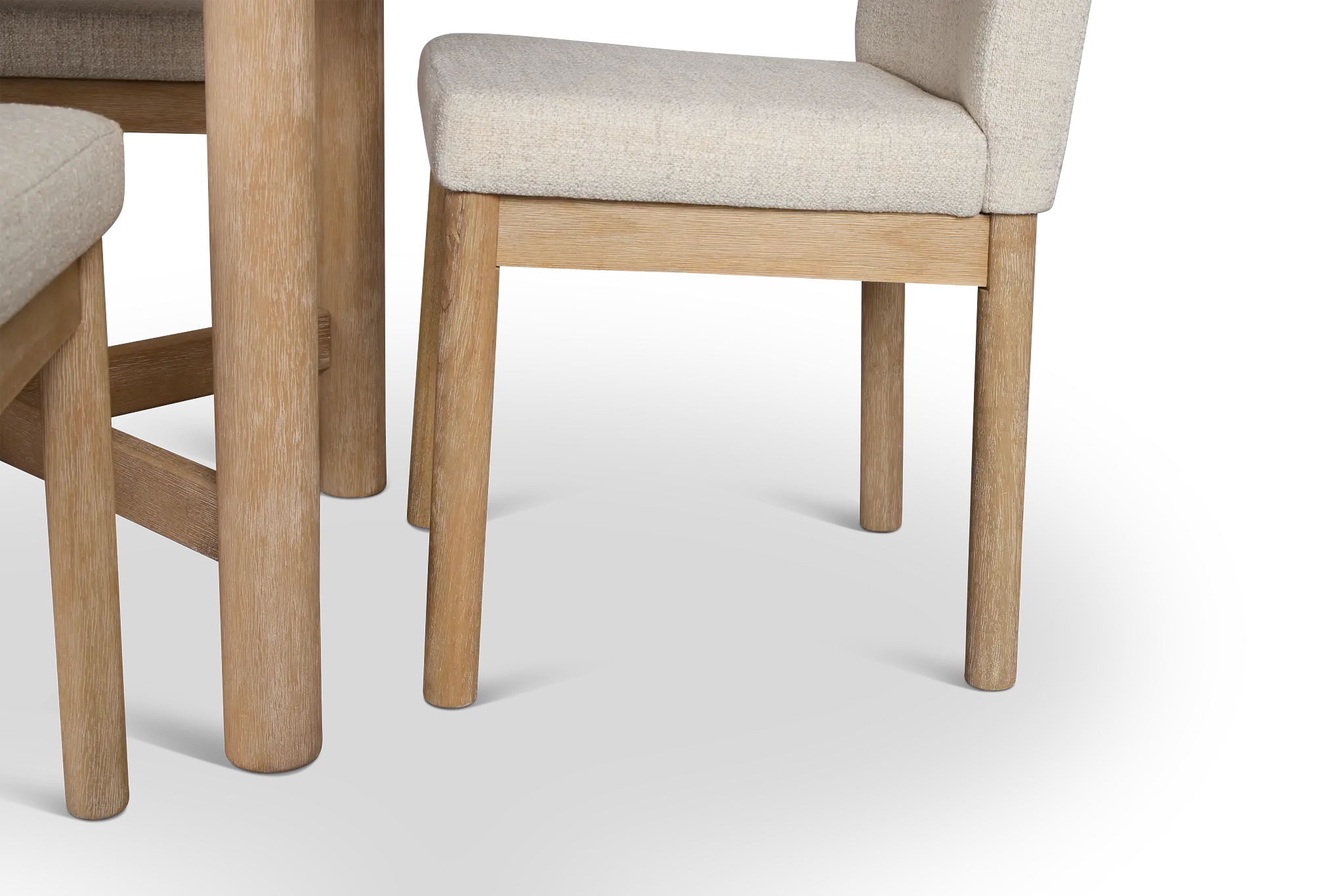 Taylor Light Tone Round Table & 4 Upholstered Chairs Taylor Light Tone Round Table & 4 Upholstered Chairs