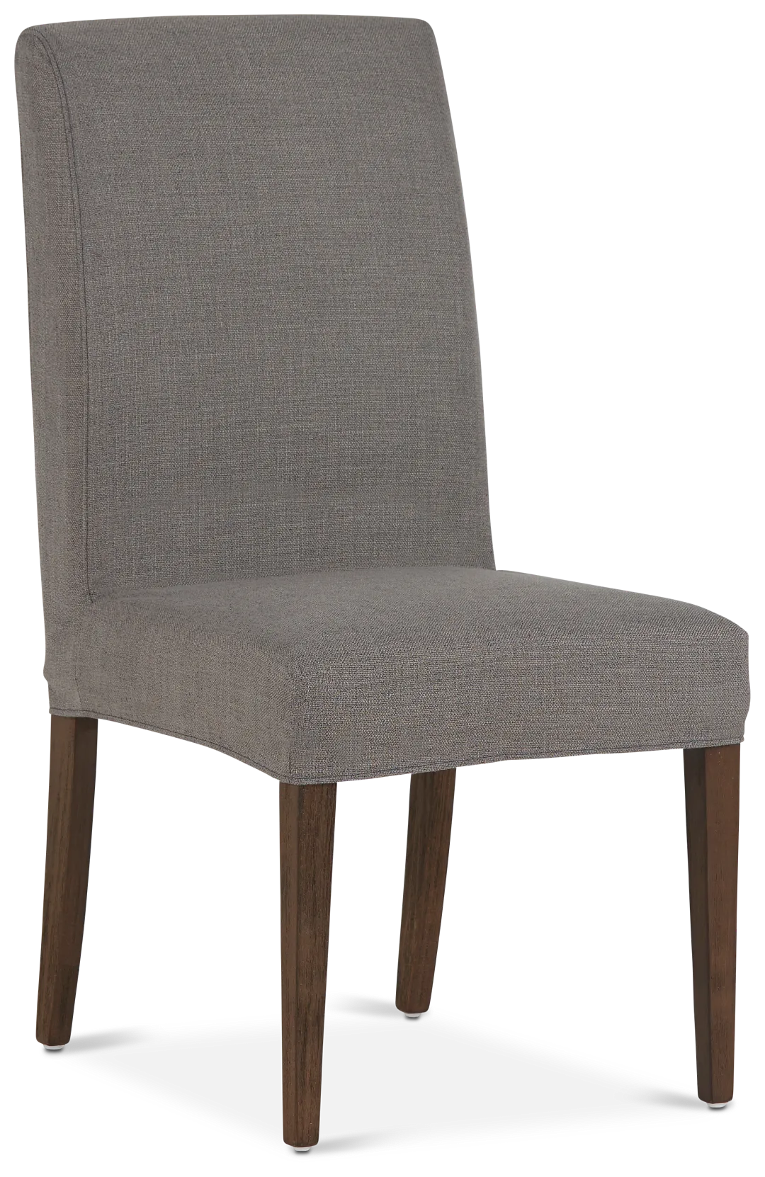 Harbor Dark Gray Short Slipcover Chair With Medium-tone Leg