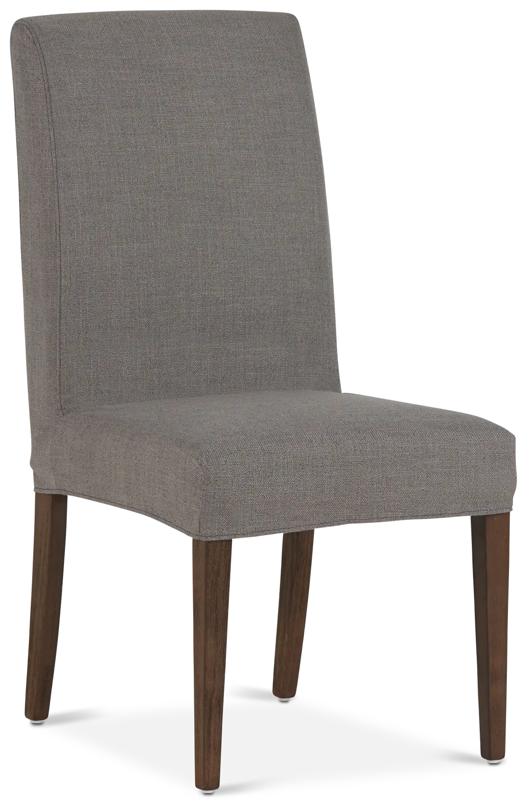 Harbor Dark Gray Short Slipcover Chair With Medium-tone Leg Harbor Dark Gray Short Slipcover Chair With Medium-tone Leg