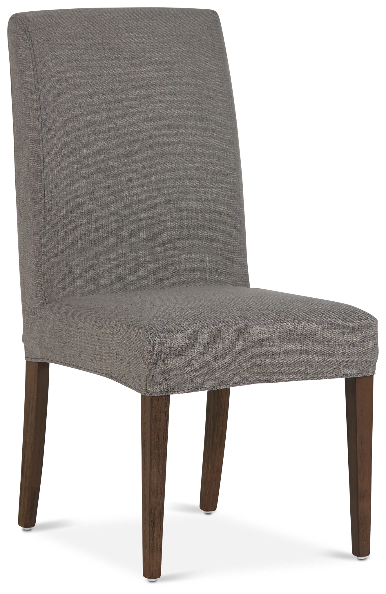Harbor Dark Gray Short Slipcover Chair With Medium-tone Leg