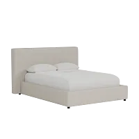 Grayton Suave Beige 44" Upholstered Platform Bed