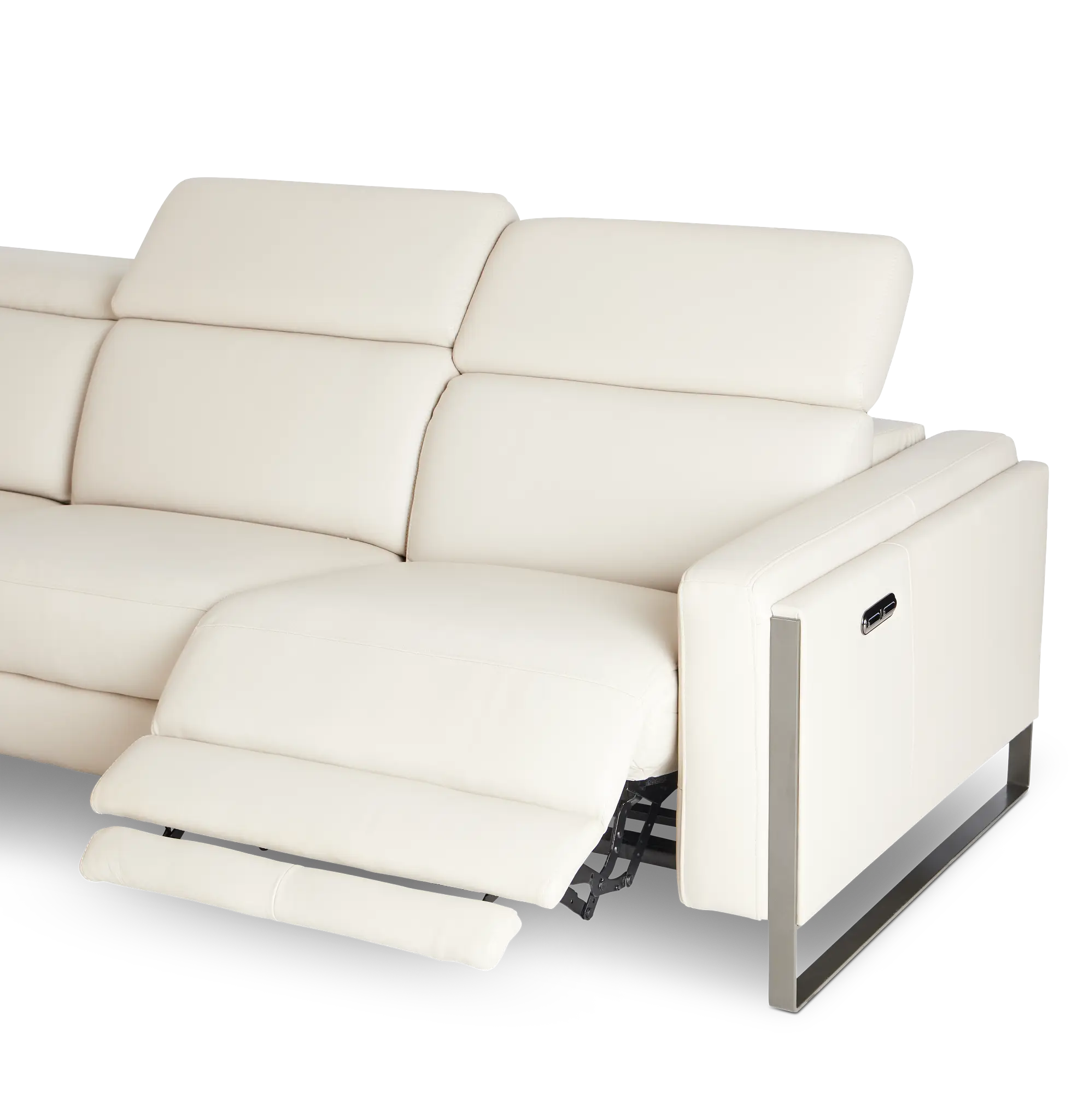 Atlas Taupe Lthr/vinyl Medium Dual Power Left Chaise Sectional Atlas Taupe Lthr/vinyl Medium Dual Power Left Chaise Sectional