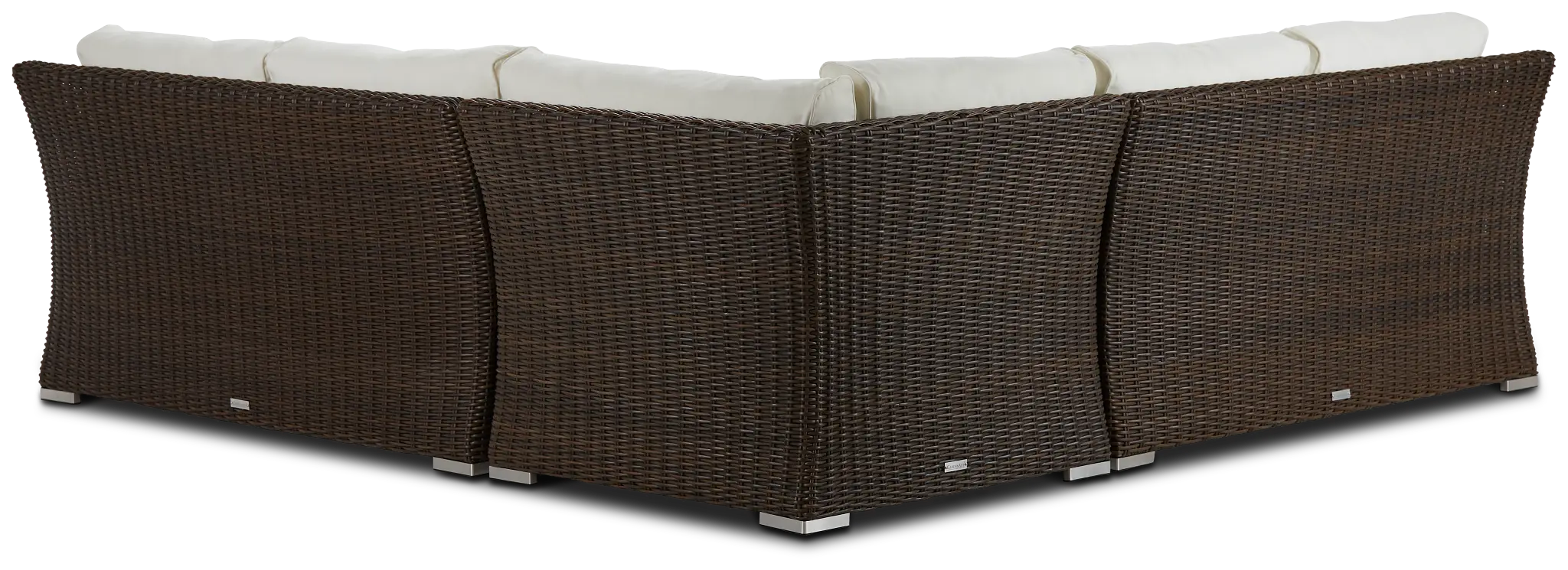 Southport White Woven Small Two-arm Sectional Southport White Woven Small Two-arm Sectional