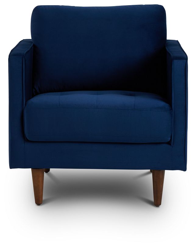 Luna Dark Blue Velvet Chair (2)