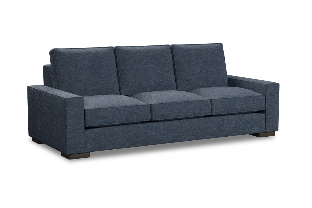 Edgewater Elevation Dark Blue 96" Sofa W/ 3 Cushions