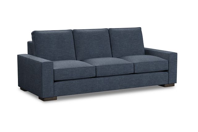 Edgewater Elevation Dark Blue 96" Sofa W/ 3 Cushions