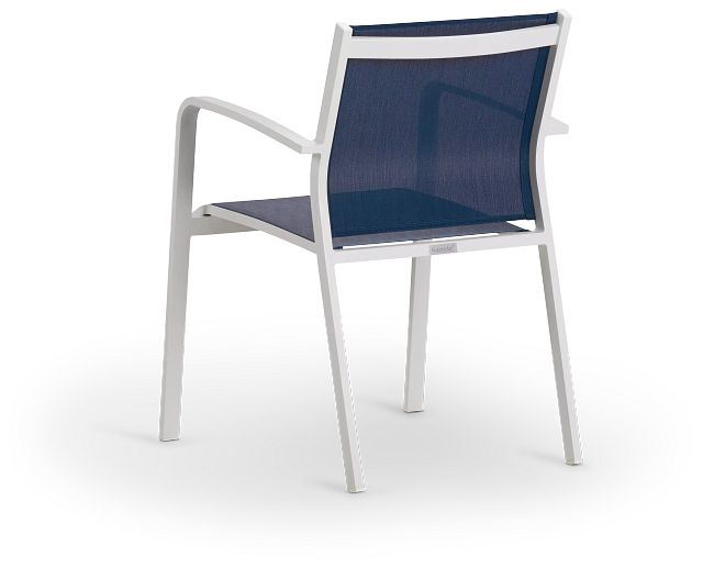 navy blue sling chairs