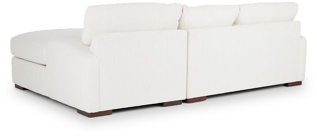 Alpha White Fabric Right Chaise Sectional