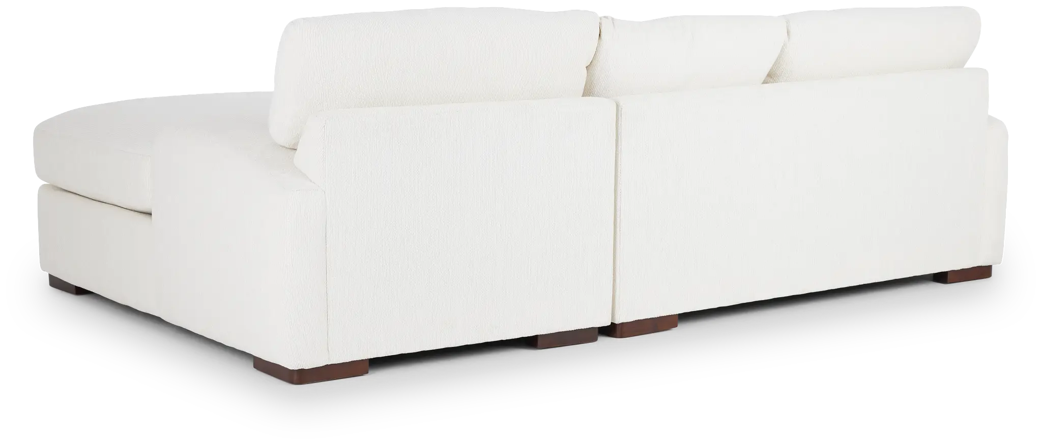 Alpha White Fabric Right Chaise Sectional Alpha White Fabric Right Chaise Sectional