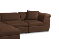 Aria Dark Brown Micro Immersive 4-piece Modular Sectional W/2 Speakers