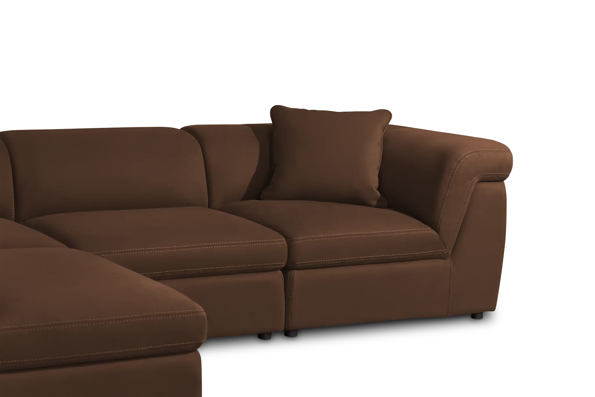 Aria Dark Brown Micro Immersive 4-piece Modular Sectional W/2 Speakers Aria Dark Brown Micro Immersive 4-piece Modular Sectional W/2 Speakers