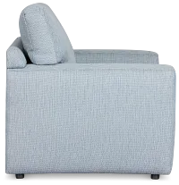 Rhodes Light Blue Fabric Loveseat