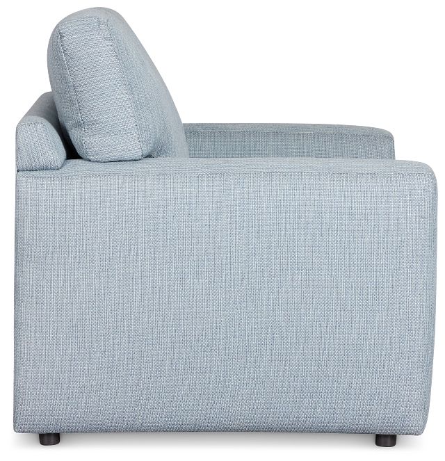 Rhodes Light Blue Fabric Loveseat