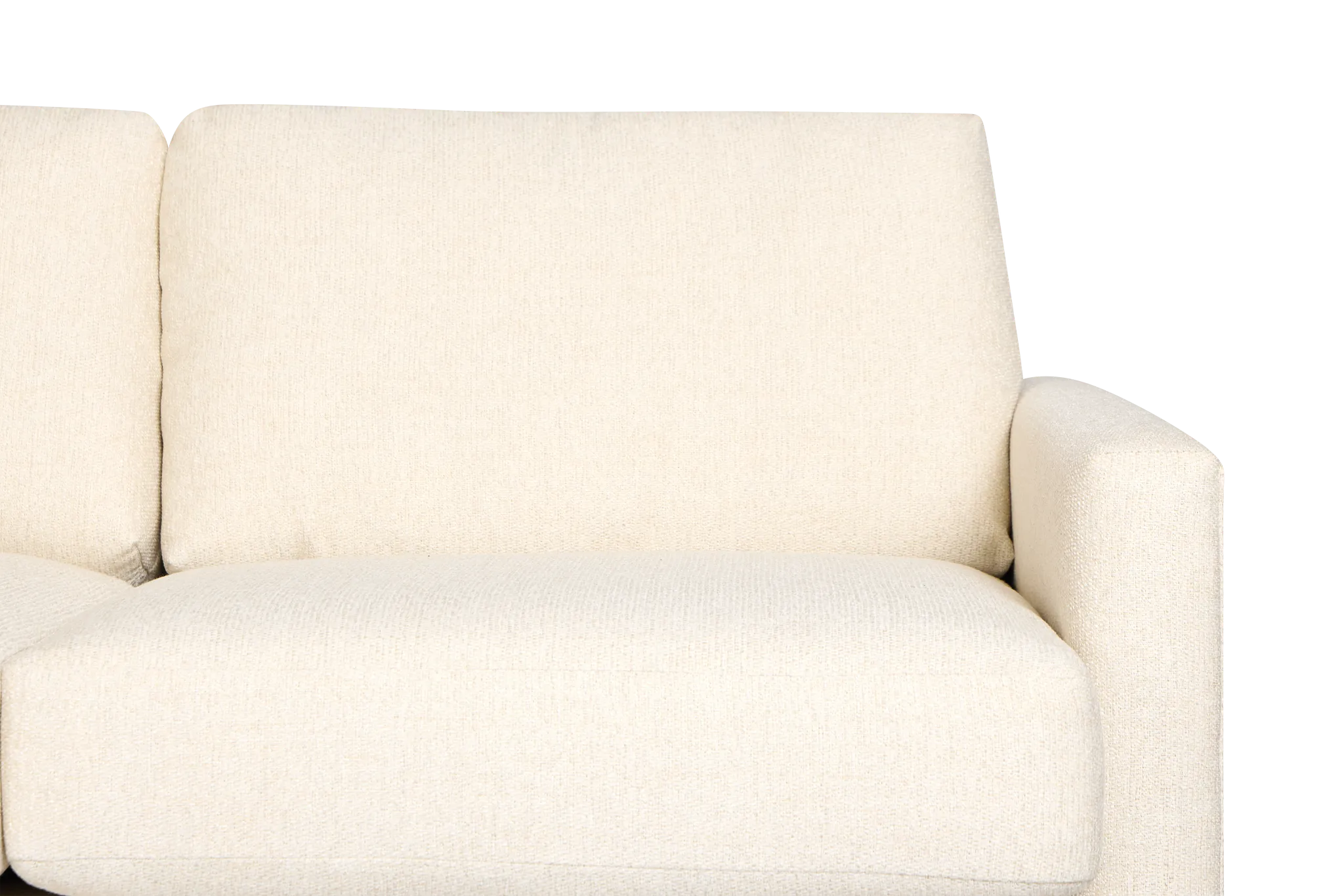 Maxwell Light Beige Fabric Small Two-arm Sectional