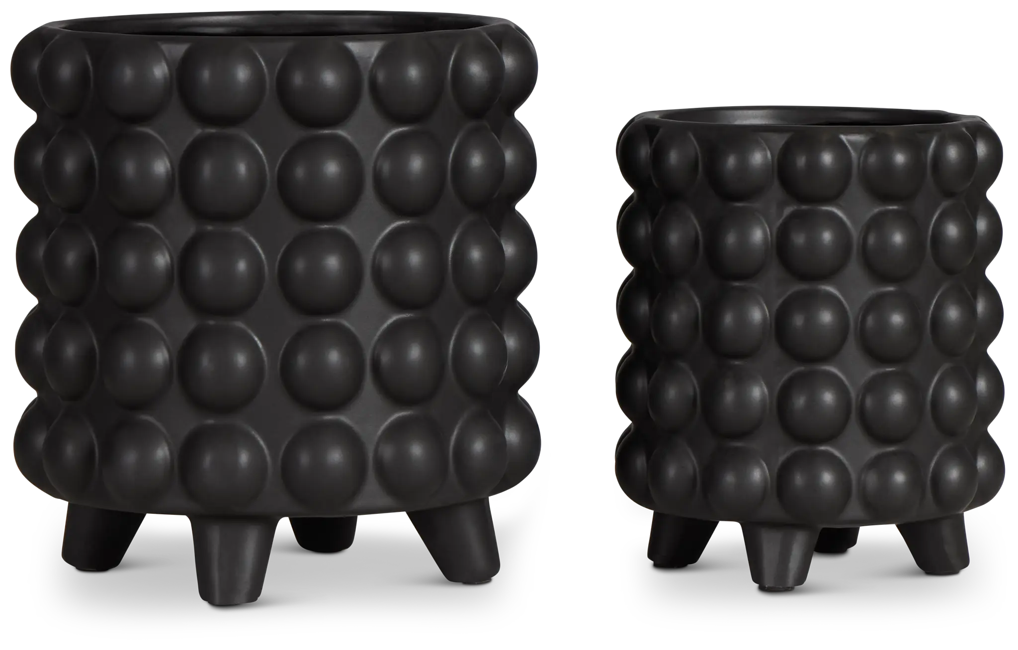 Cappi Black Set Of 2 Planter Cappi Black Set Of 2 Planter