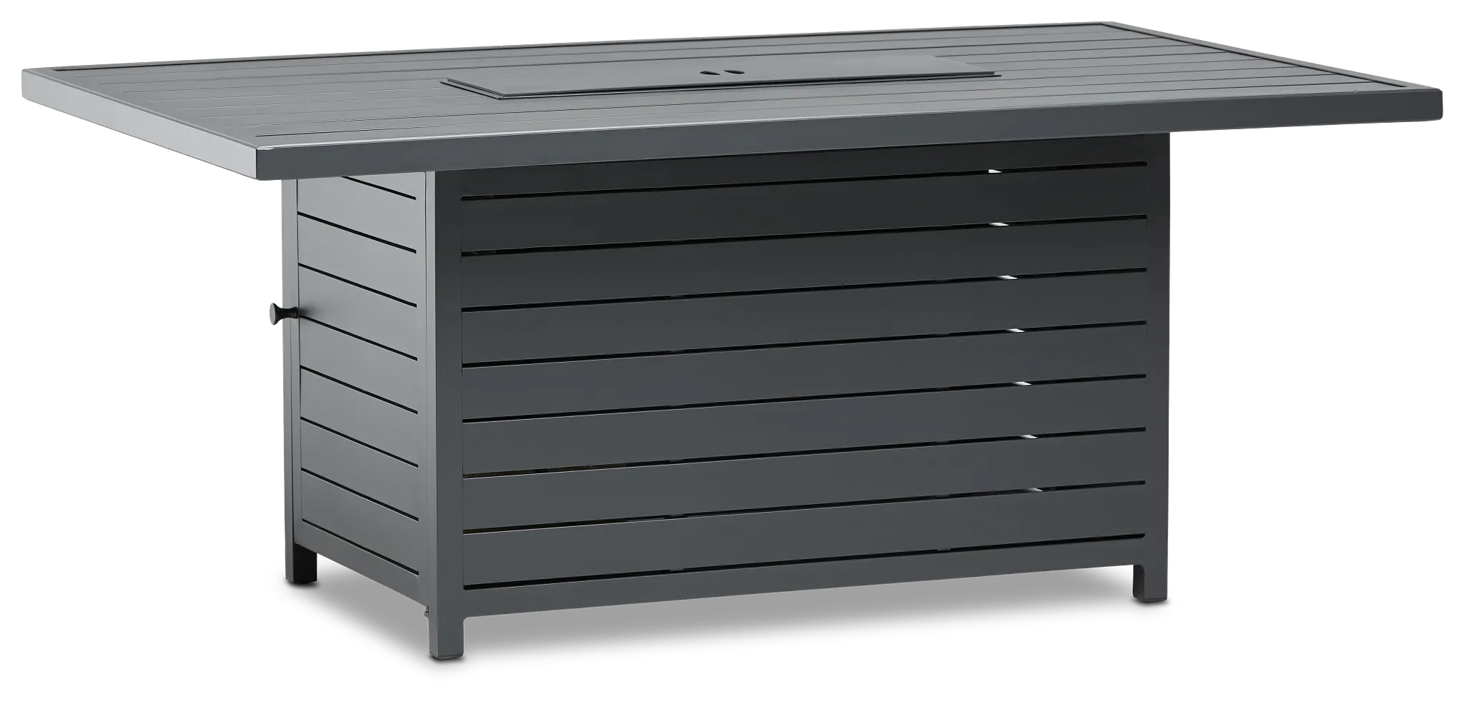 Linear Dark Gray Rect Fire Pit