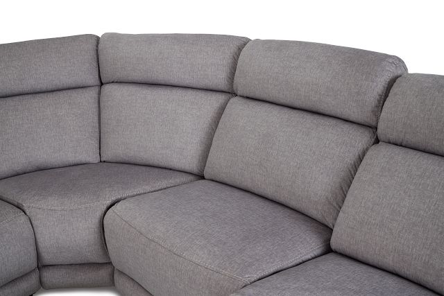 Beckett Gray Micro Small Two-arm Manually Reclining Sectional