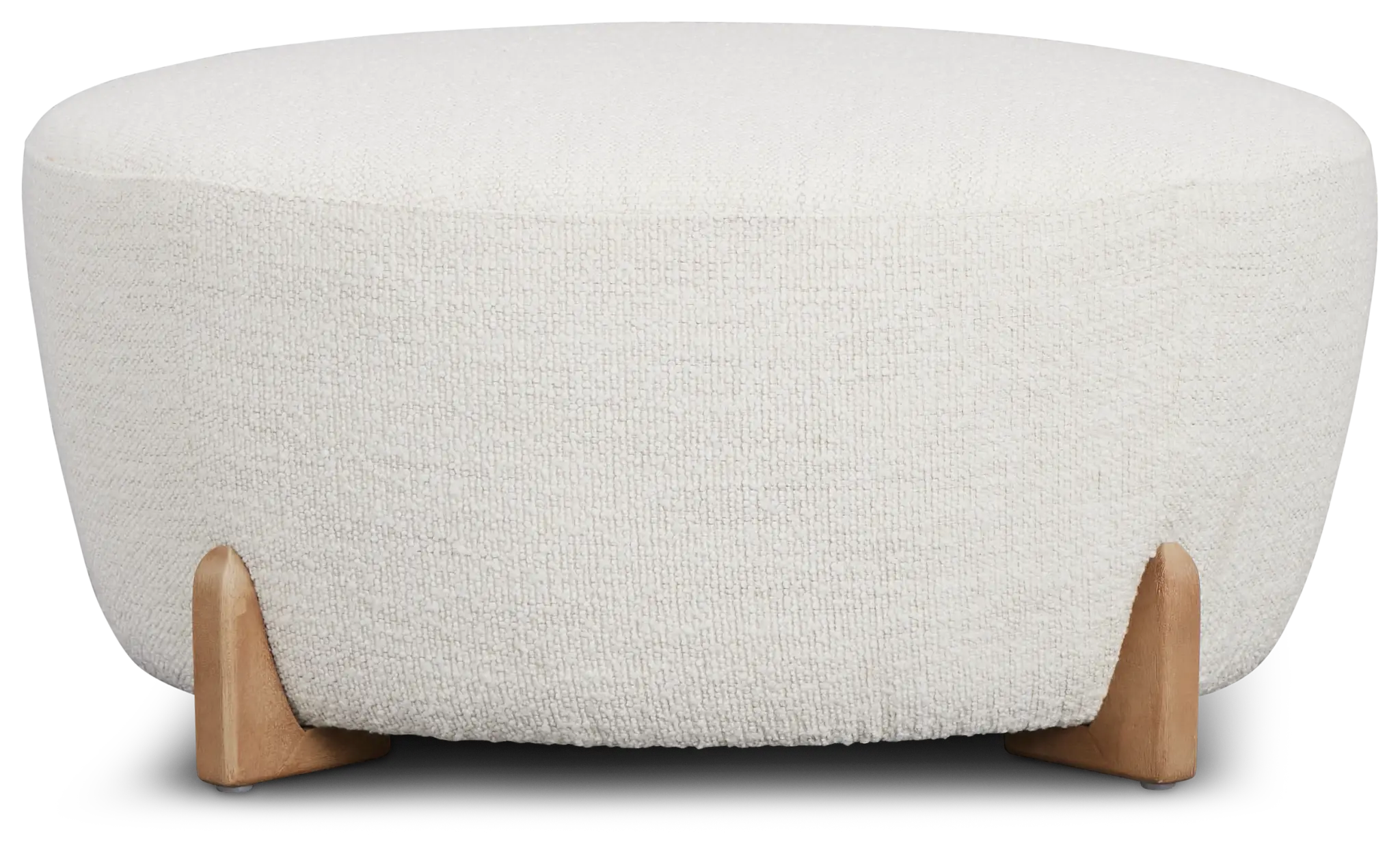 Lilah White Round Accent Ottoman Lilah White Round Accent Ottoman