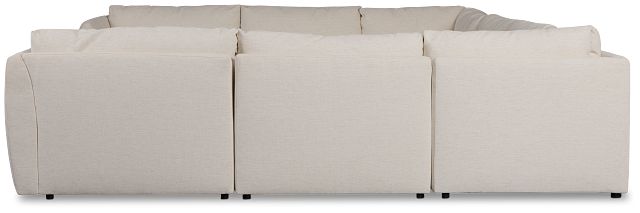 Serena White Fabric 8-piece Modular Sectional