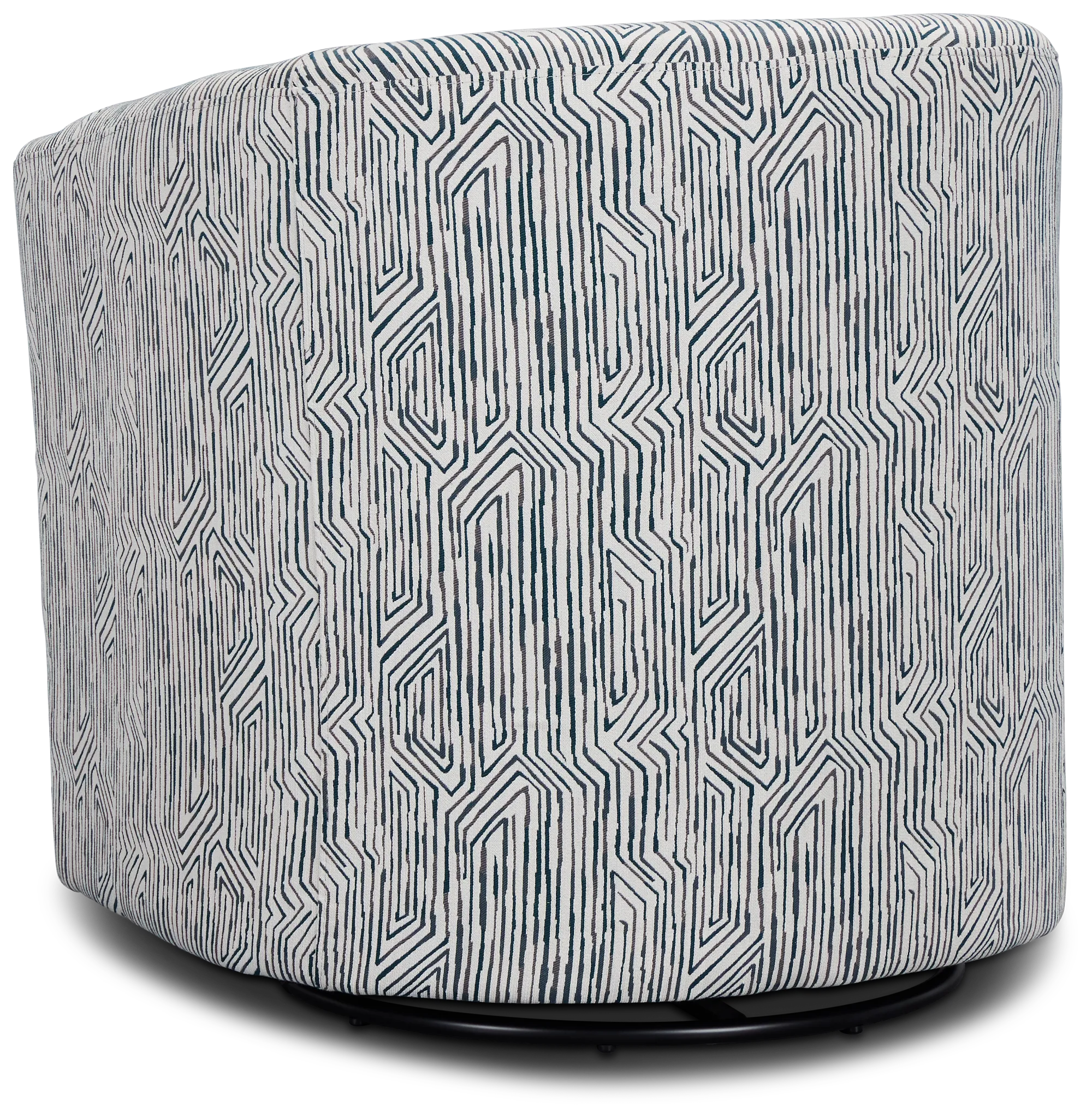 Raya Multicolored Fabric Swivel Chair